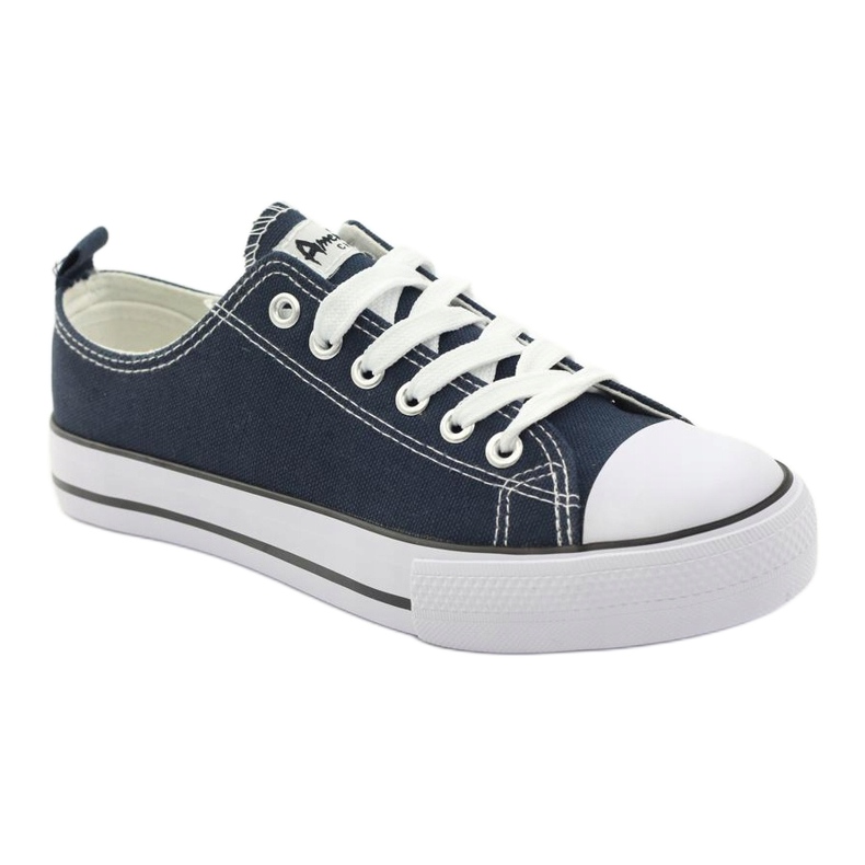 American Club Las zapatillas de deporte para mujeres empataron American LH10 Navy Blue multicolor 2