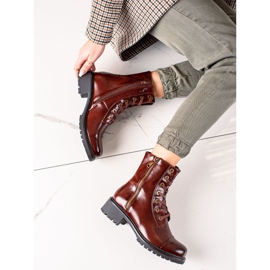 Super Mode Botas Marrones Con Cremallera Decorativa marrón 1 Super Mode Botas Marrones Con Cremallera Decorativa marrón 1