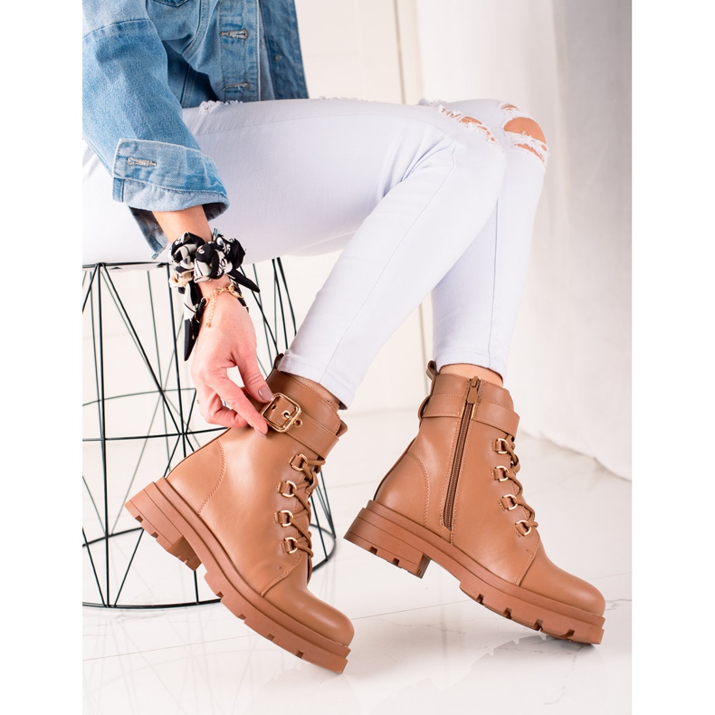 Sixth Sense Tramperos con estilo con hebilla marrón 1