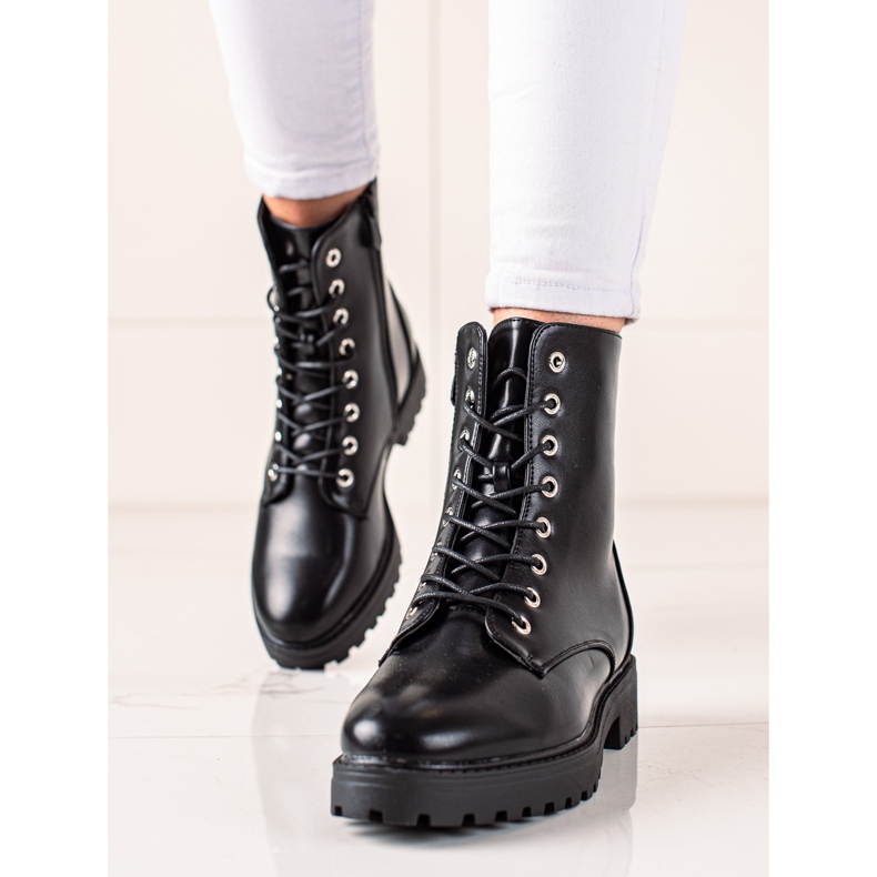 Bestelle Tramperos clásicos con cremallera decorativa negro 1