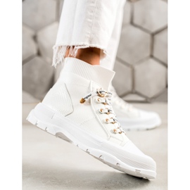 Goodin Zapatillas altas de moda blanco 1