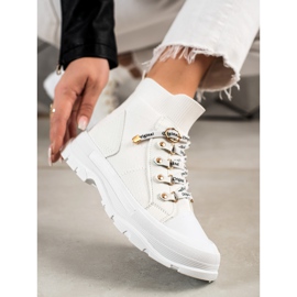 Goodin Zapatillas altas de moda blanco 2