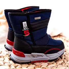PJ2 Botas de nieve altas cálidas para niños Leoth azul marino negro 2