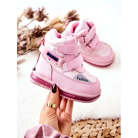 PJ2 Botas de nieve cálidas con cremallera Hesiera rosa 2