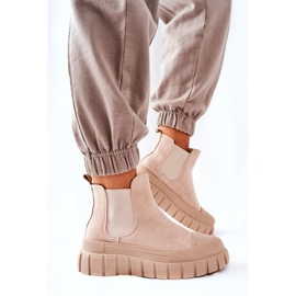 PH1 Botines de ante en una plataforma Jennily beige 5