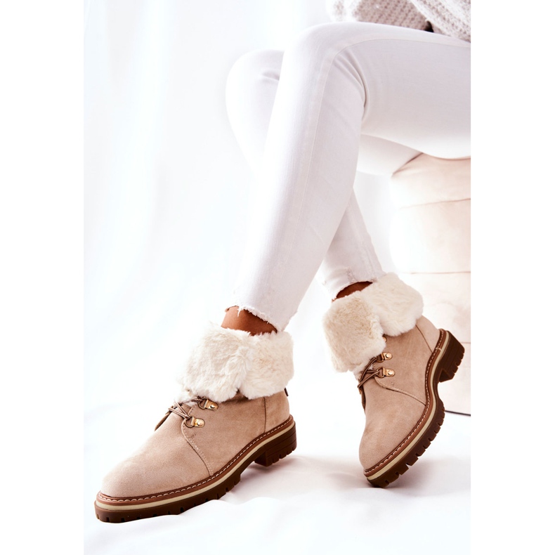 Botas Warm Trappers Beige Nelby 1