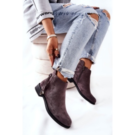 Botas Mujer Ante Gris Numbero 1