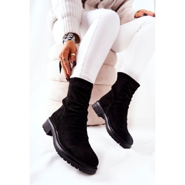 Botas altas arrugadas de ante negro Trisha 1 Botas altas arrugadas de ante negro Trisha 1