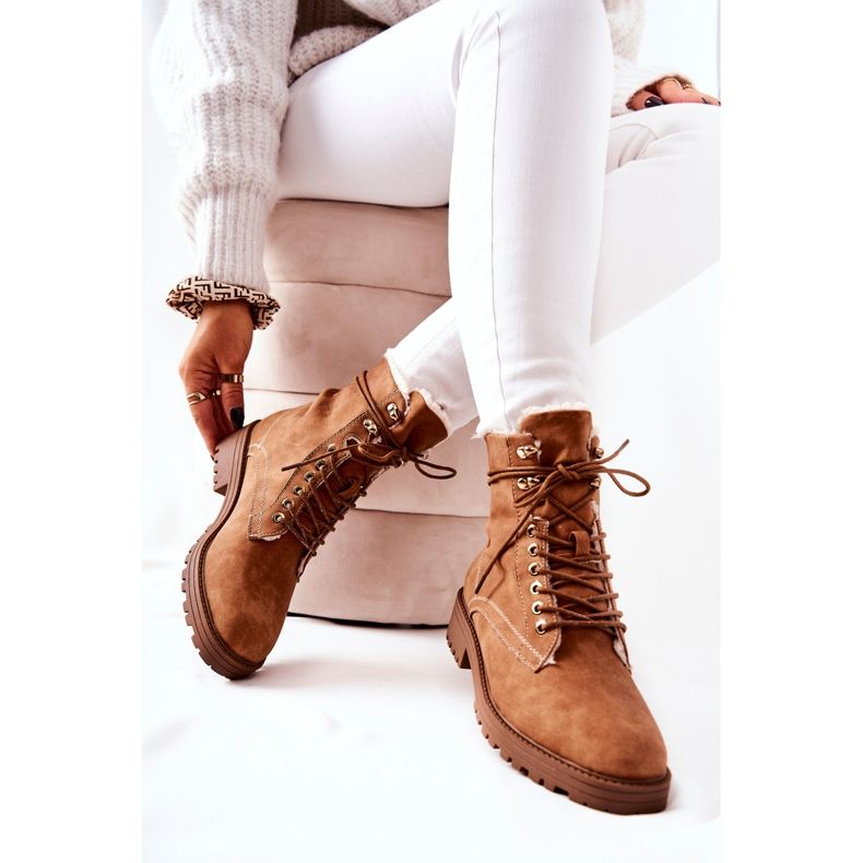 Botas abrigadas Workers Camel Kimmie marrón 2