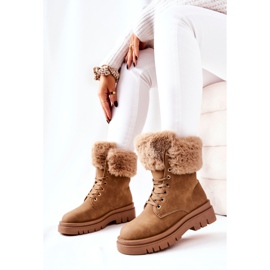 Botas Calientes Con Piel Beige Farley marrón 3