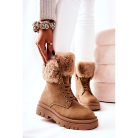 Botas Calientes Con Piel Beige Farley marrón 2