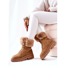 Botas Calientes Con Piel Beige Farley marrón 4