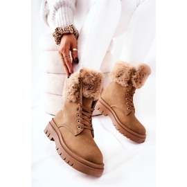 Botas Calientes Con Piel Beige Farley marrón 5