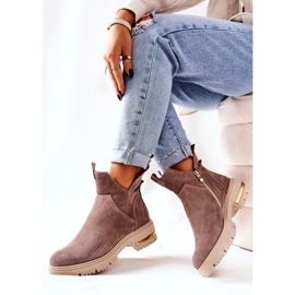 PA2 Botas cálidas con un corte Cappucino Tanya beige 3