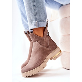 PA2 Botas cálidas con un corte Cappucino Tanya beige 1