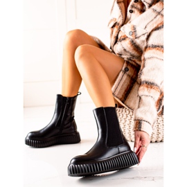 Seastar Botas en la plataforma negro 3