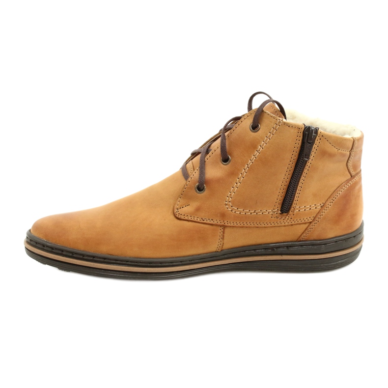 Polbut Botas de invierno para hombre, atadas 339S camel beige amarillo 2
