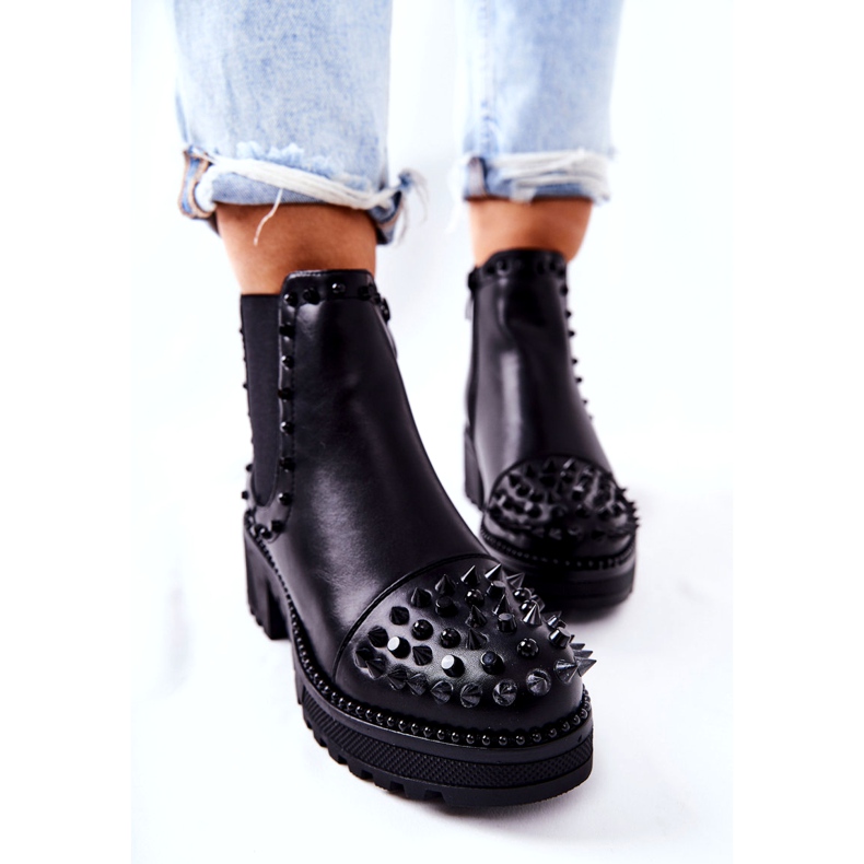 PG1 Botas negras Comonis Jodhpur con jets negro 3