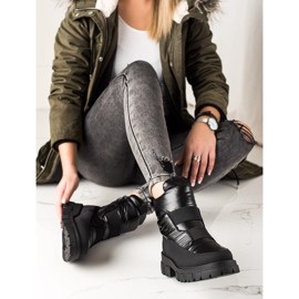 Weide Botas de nieve negras en el control deslizante negro 2 Weide Botas de nieve negras en el control deslizante negro 2