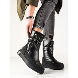 Weide Botas de nieve negras con estilo negro 1 Weide Botas de nieve negras con estilo negro 1