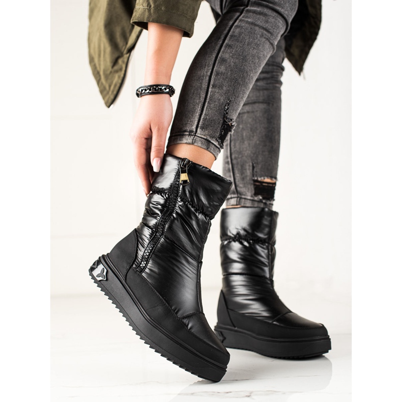 Weide Botas de nieve negras con estilo negro 1 Weide Botas de nieve negras con estilo negro 1