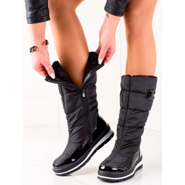 TRENDI Botas de nieve negras altas negro 2