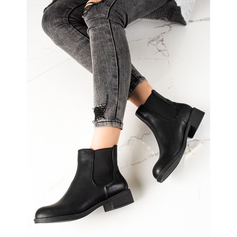 TRENDI Botas Chelsea clásicas negro 1