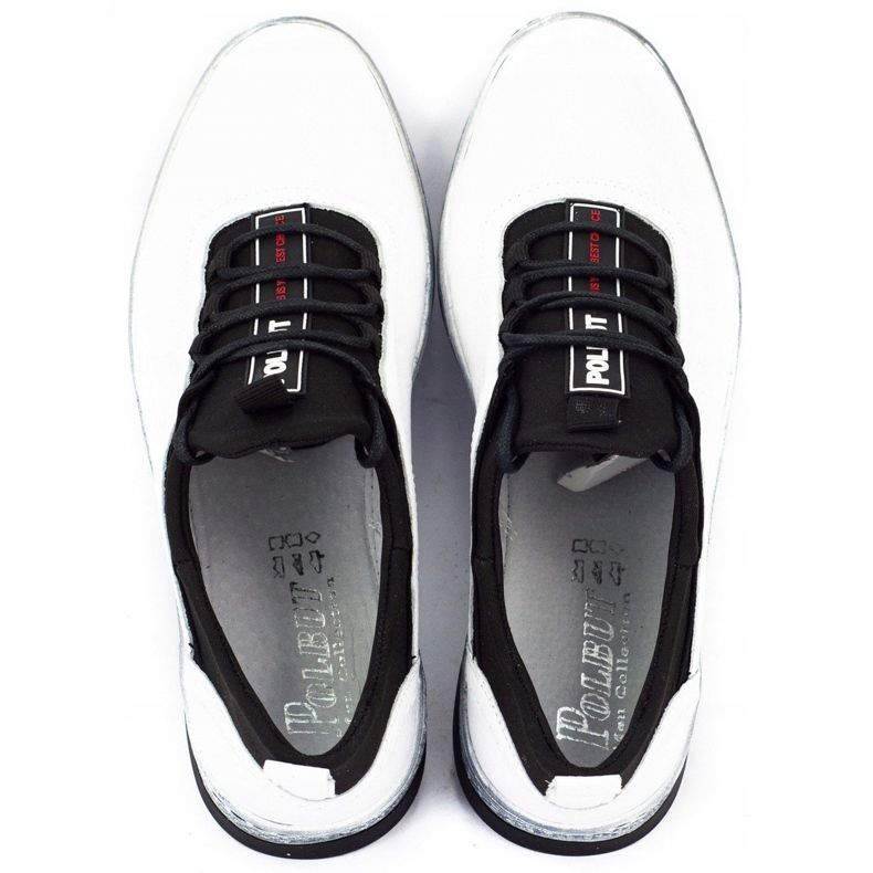 Polbut Zapato casual hombre piel K24 blanco 4
