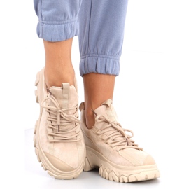 Calzado deportivo Huggy Khaki de suela alta beige 1 Calzado deportivo Huggy Khaki de suela alta beige 1