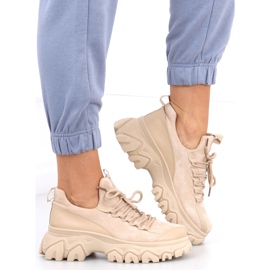 Calzado deportivo Huggy Khaki de suela alta beige 2