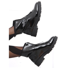 Bota lacada Quer Black Mirror negro 1