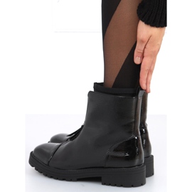 Bota lacada Quer Black Mirror negro 3