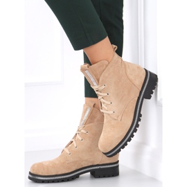 Botas con cordones Bing Beige 1