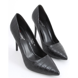 Tacones altos de mujer Hanne Black piel de serpiente negro 1 Tacones altos de mujer Hanne Black piel de serpiente negro 1