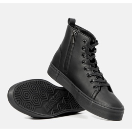 Zapatos deportivos Big Star negro metalizado para hombre 3