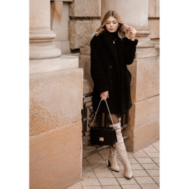 Vinceza Botas De Mujer Con Tacón Ante Beige Monleek 1