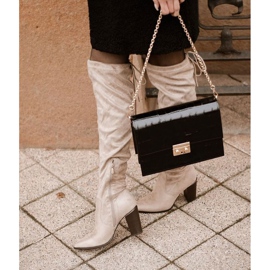 Vinceza Botas De Mujer Con Tacón Ante Beige Monleek 10