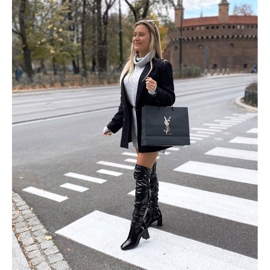 PS1 Botas de látex Black Macey negro 8