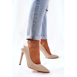 Tacones lacados en Spitz Monnari 0220-015 Beige 3
