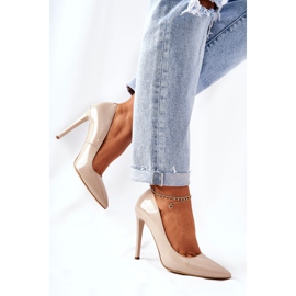 Tacones lacados en Spitz Monnari 0220-015 Beige 2