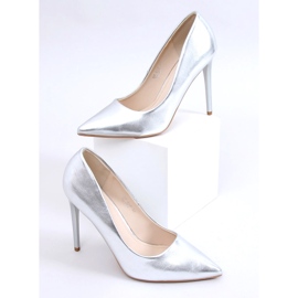 Zapatos de salón con tacón de aguja Eva Silver plata 1