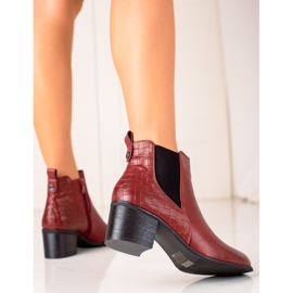 Evento Botas clásicas de cuero ecológico rojo 1 Evento Botas clásicas de cuero ecológico rojo 1