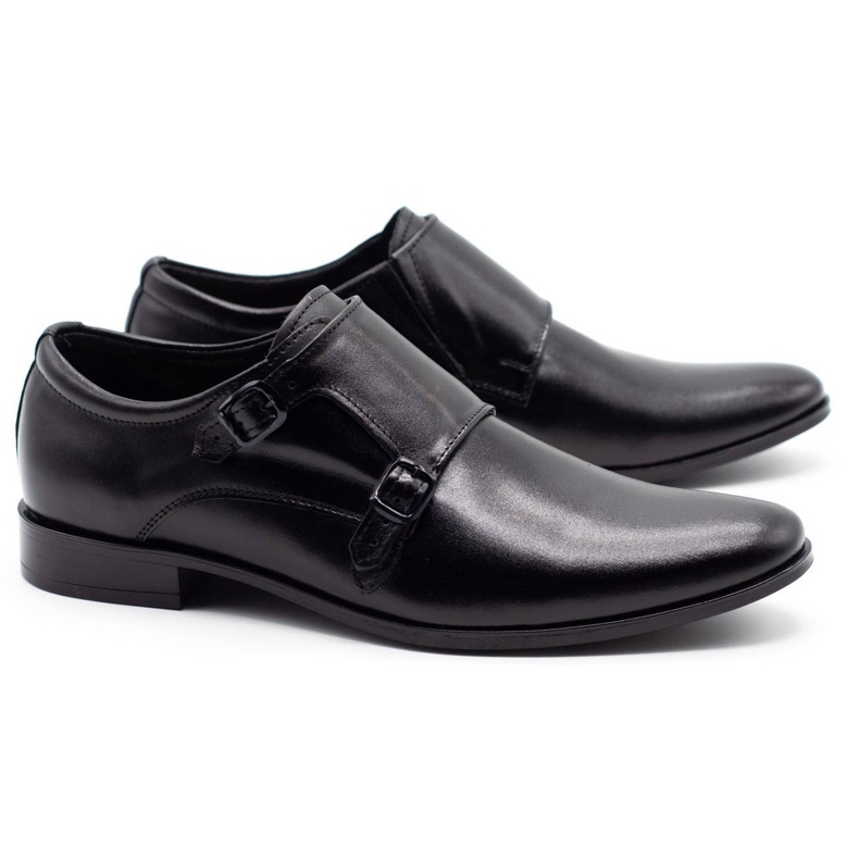 Olivier Zapatos de cuero para hombres monjes 287l negro 2