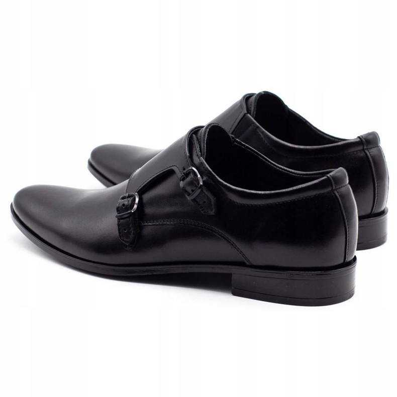 Olivier Zapatos de cuero para hombres monjes 287l negro 5