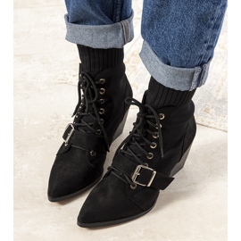 Botas negras tipo calcetín para mujer de Arenas negro 3