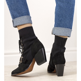 Botas negras tipo calcetín para mujer de Arenas negro 2