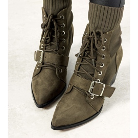 Botas de calcetín verdes para mujer de Arenas caqui 2