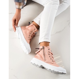 Goodin Zapatillas con cremallera decorativa rosado 5
