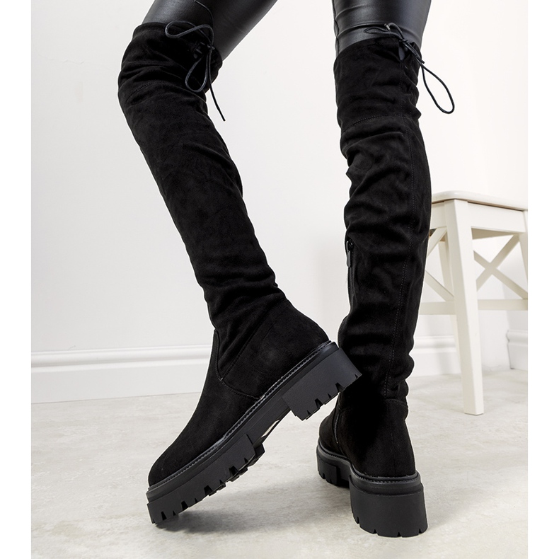 Botas negras sobre suela alta Paulino negro 1