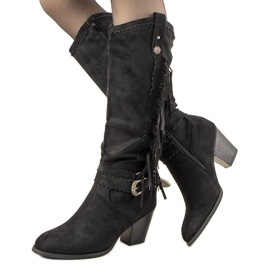 Botas de abrigo negras con rayas Voisine negro 1 Botas de abrigo negras con rayas Voisine negro 1